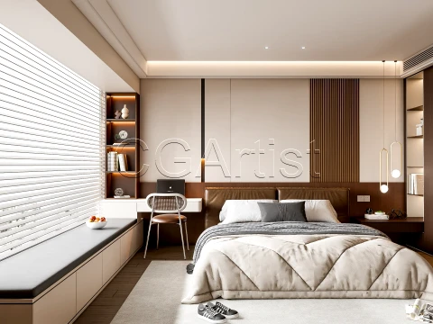 Modern bedroom 14 3D Model