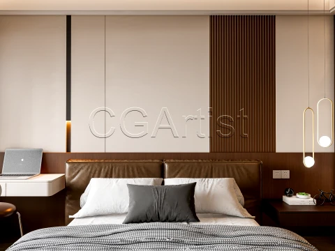 Modern bedroom 14 3D Model