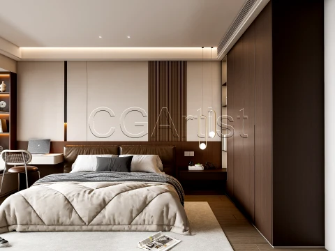 Modern bedroom 14 3D Model