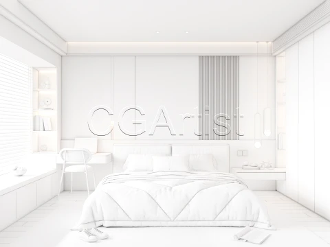 Modern bedroom 14 3D Model