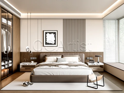 Modern bedroom 15 3D Model
