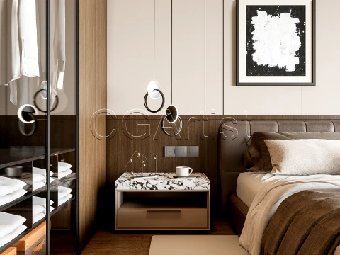 Modern bedroom 15 3D Model