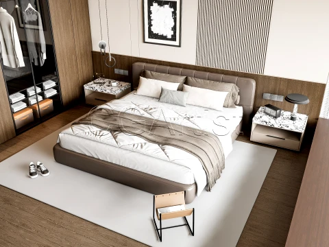 Modern bedroom 15 3D Model
