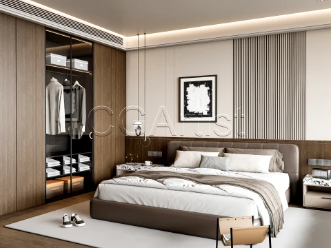 Modern bedroom 15 3D Model
