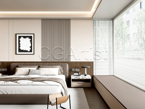 Modern bedroom 15 3D Model