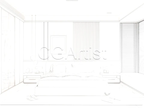 Modern bedroom 15 3D Model