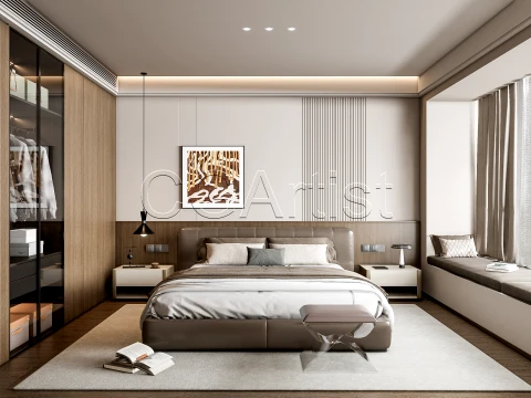 Modern bedroom 16 3D Model
