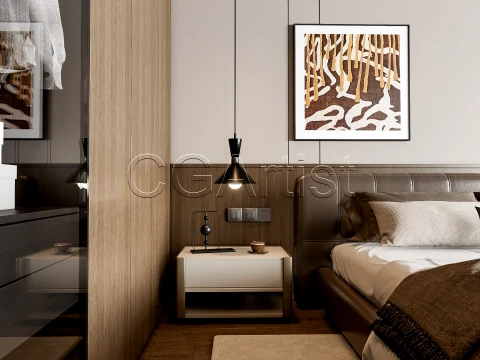 Modern bedroom 16 3D Model
