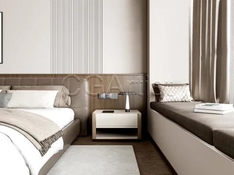Modern bedroom 16 3D Model