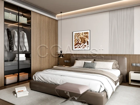 Modern bedroom 16 3D Model