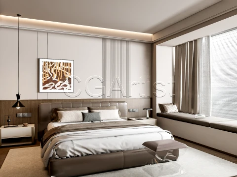 Modern bedroom 16 3D Model