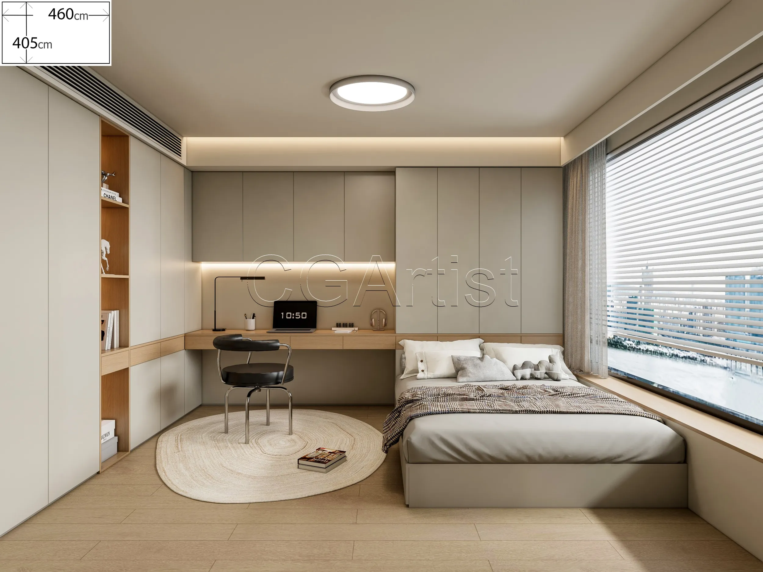 Modern bedroom 17 3D Model .c4d .max .obj .3ds .fbx .stl .blend 
