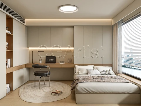 Modern bedroom 17 3D Model