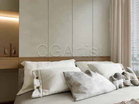 Modern bedroom 17 3D Model