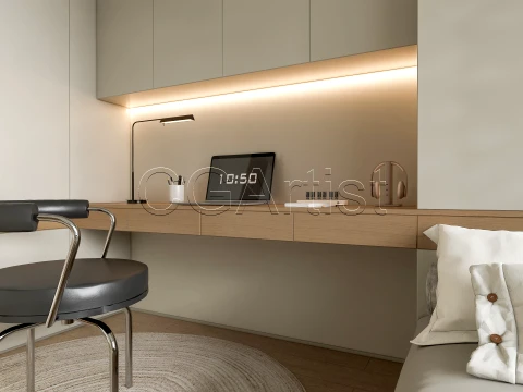 Modern bedroom 17 3D Model