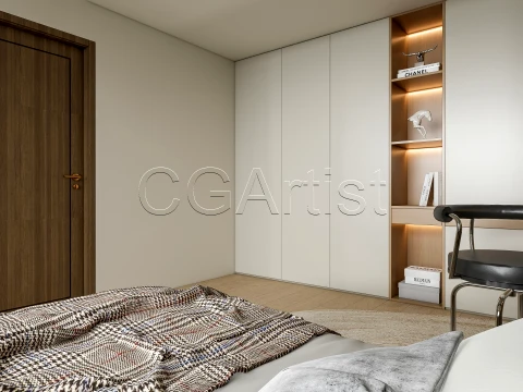 Modern bedroom 17 3D Model