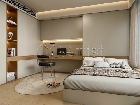 Modern bedroom 17 3D Model