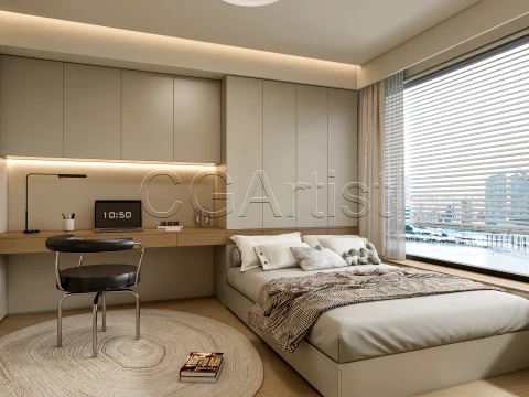Modern bedroom 17 3D Model