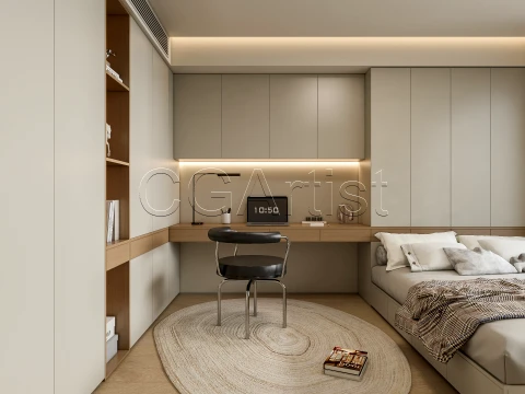 Modern bedroom 17 3D Model