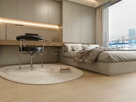 Modern bedroom 17 3D Model