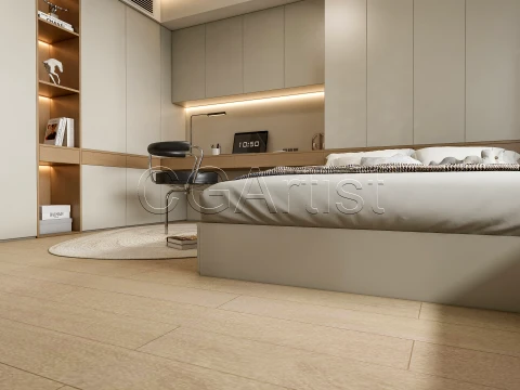 Modern bedroom 17 3D Model