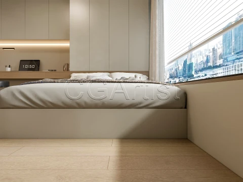 Modern bedroom 17 3D Model