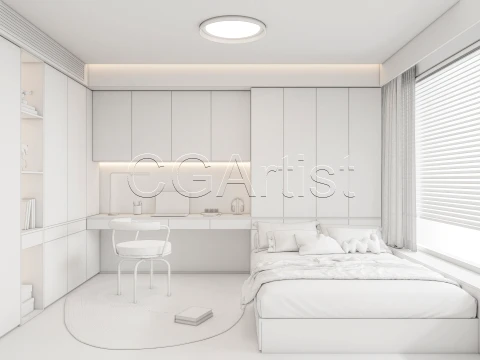 Modern bedroom 17 3D Model