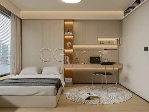 Modern bedroom 18 3D Model