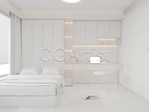 Modern bedroom 18 3D Model