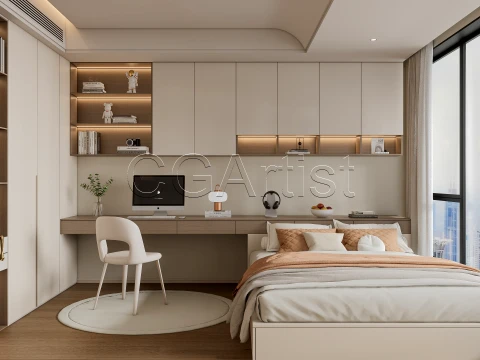 Modern bedroom 19 3D Model