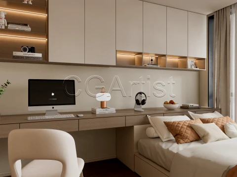 Modern bedroom 19 3D Model