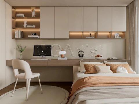 Modern bedroom 19 3D Model
