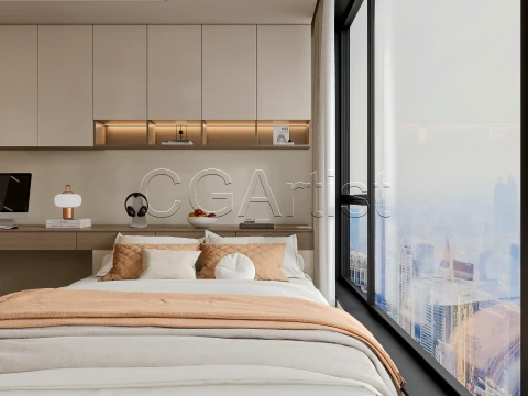 Modern bedroom 19 3D Model