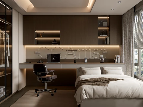 Modern bedroom 20 3D Model