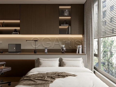Modern bedroom 20 3D Model