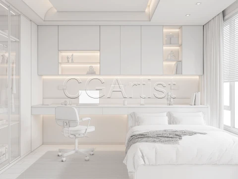 Modern bedroom 20 3D Model