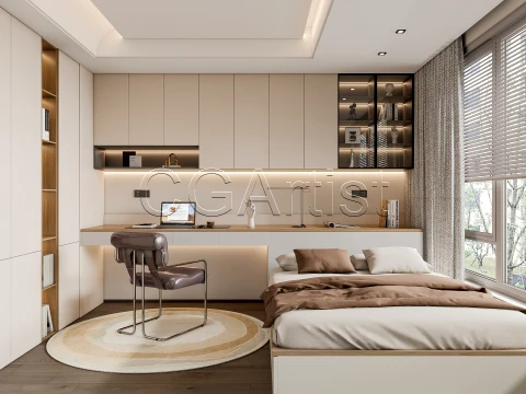 Modern bedroom 21 3D Model