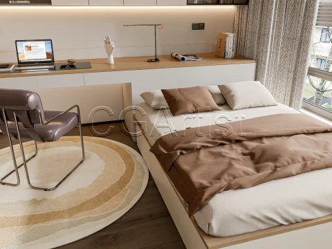 Modern bedroom 21 3D Model