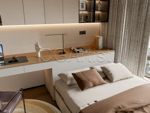 Modern bedroom 21 3D Model
