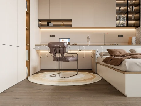 Modern bedroom 21 3D Model