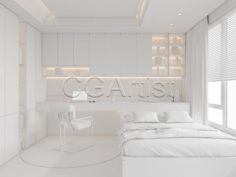 Modern bedroom 21 3D Model