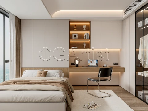 Modern bedroom 22 3D Model
