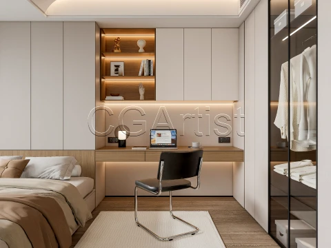Modern bedroom 22 3D Model