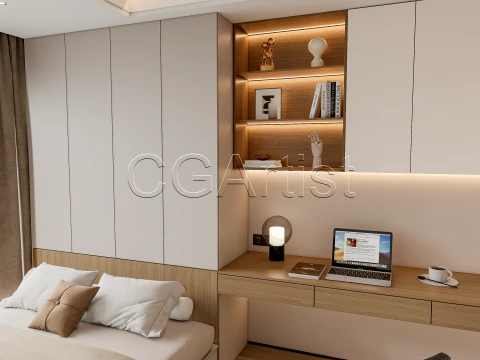 Modern bedroom 22 3D Model