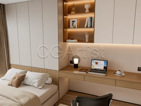 Modern bedroom 22 3D Model