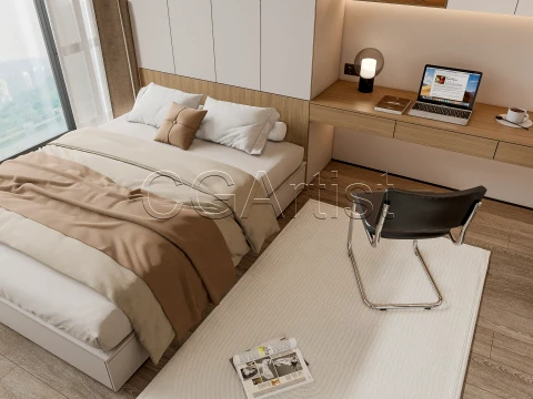 Modern bedroom 22 3D Model