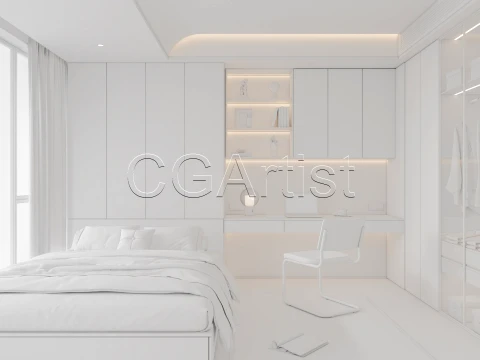 Modern bedroom 22 3D Model
