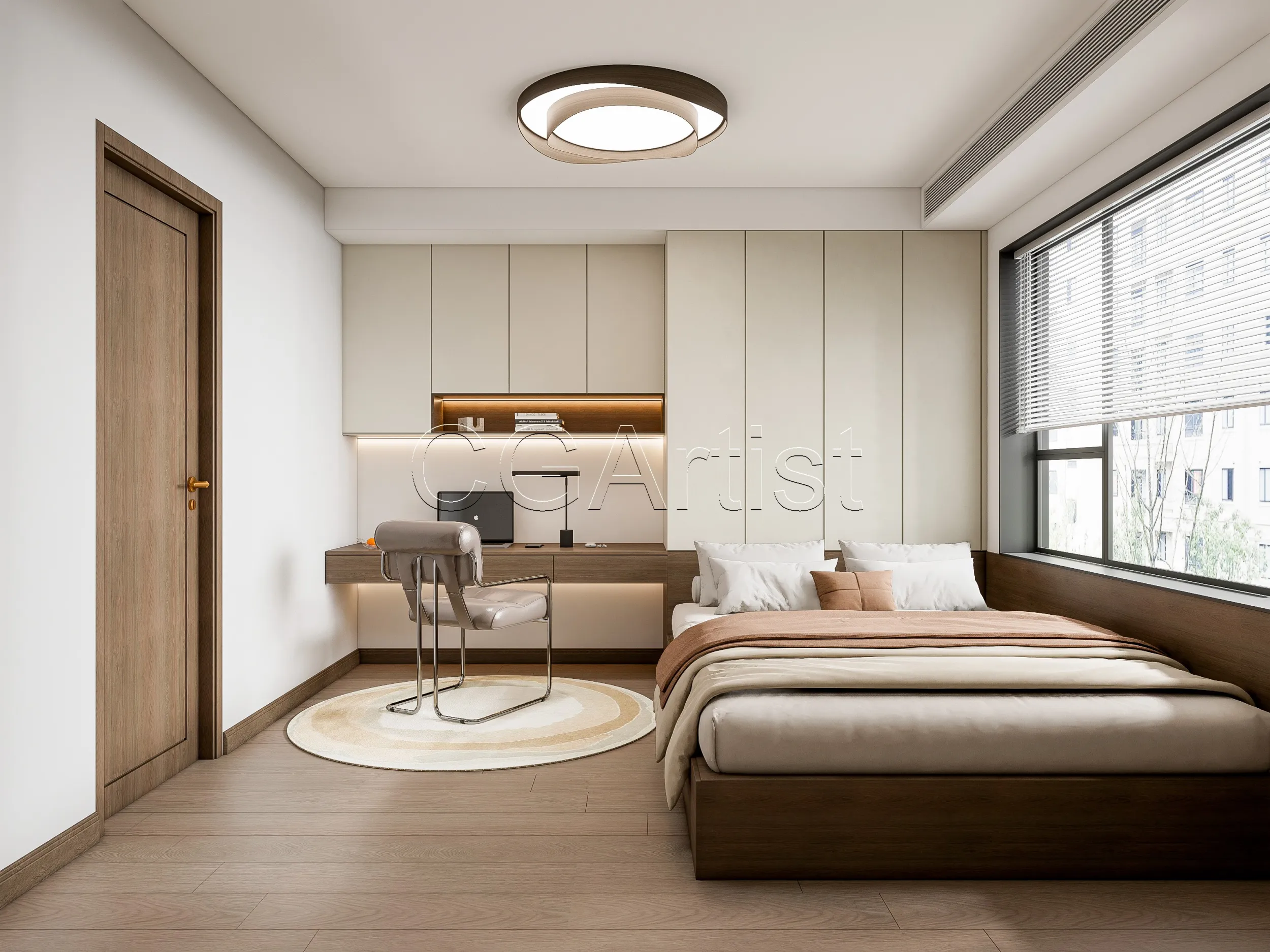 Modern bedroom 23 3D Model .c4d .max .obj .3ds .fbx .stl .blend