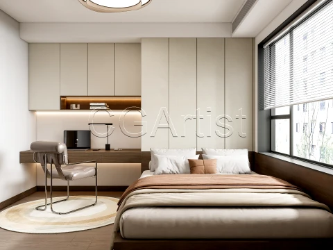 Modern bedroom 23 3D Model
