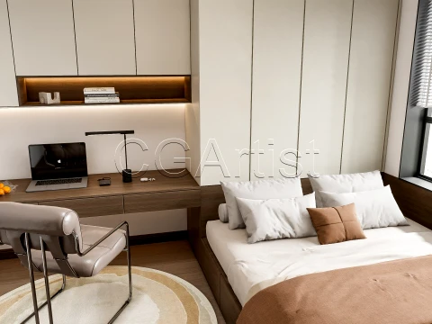 Modern bedroom 23 3D Model